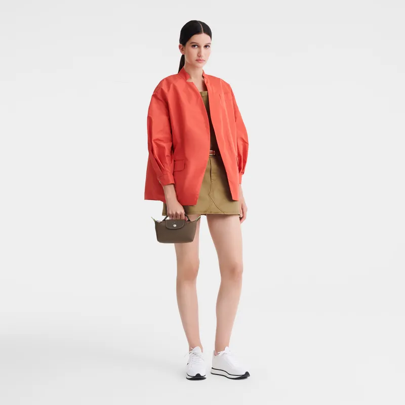 Le Pliage Green Pouch with handle