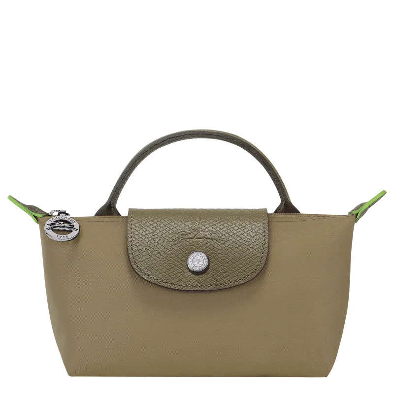 Le Pliage Green Pouch with handle