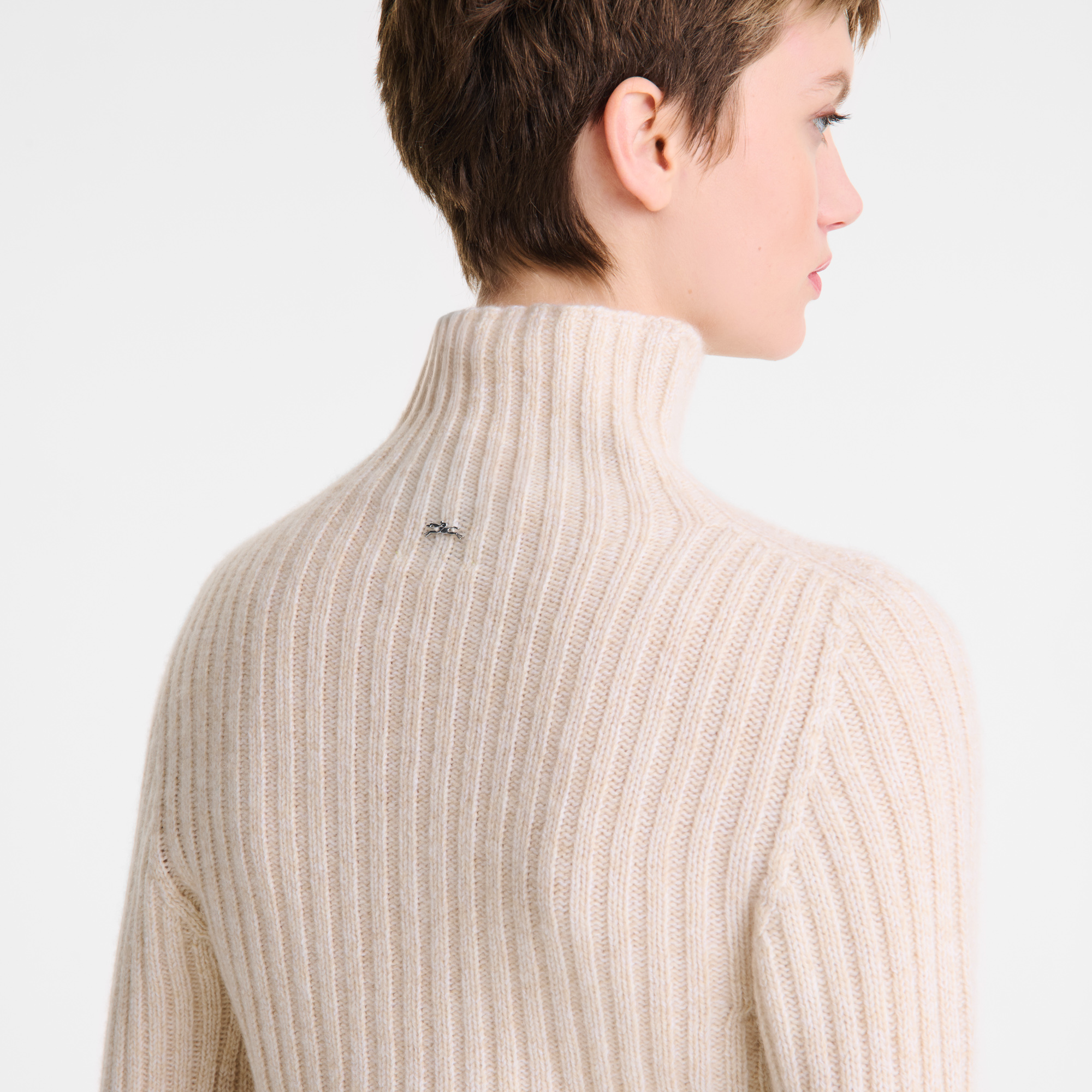 High neck sweater
