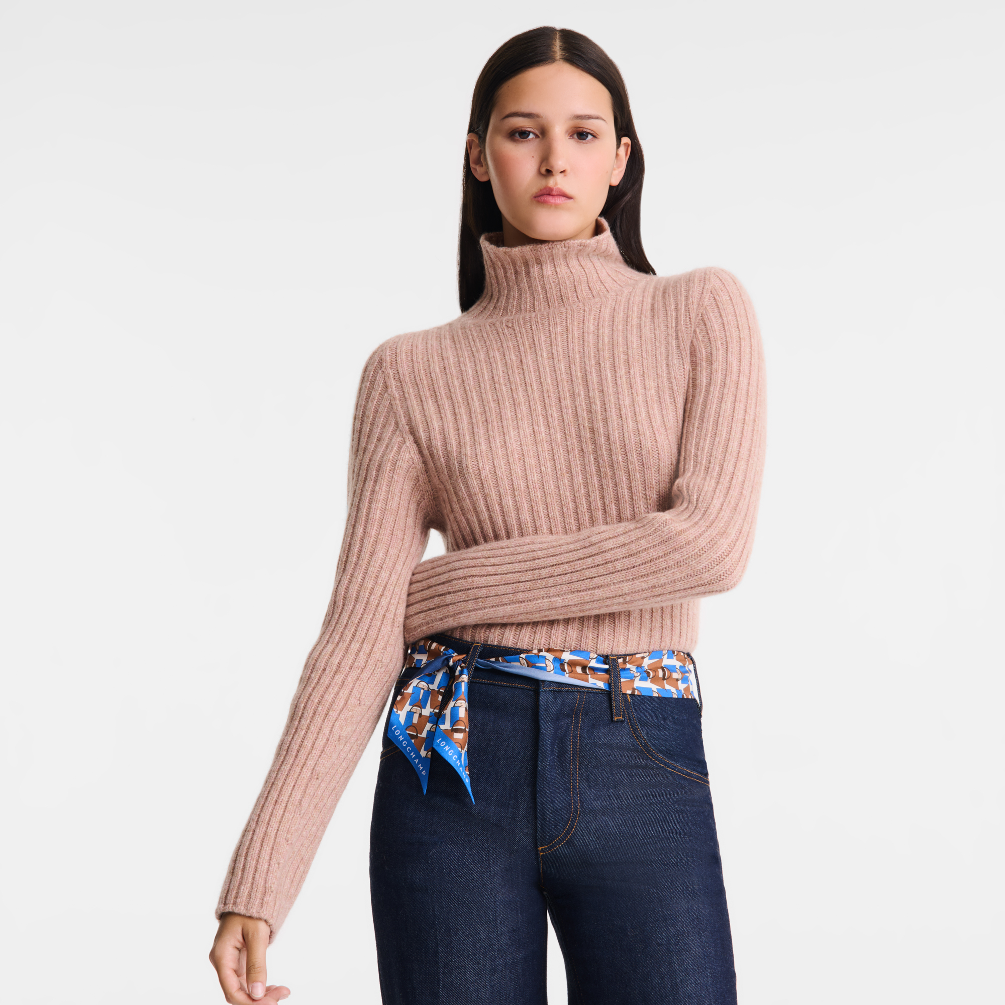 High neck sweater
