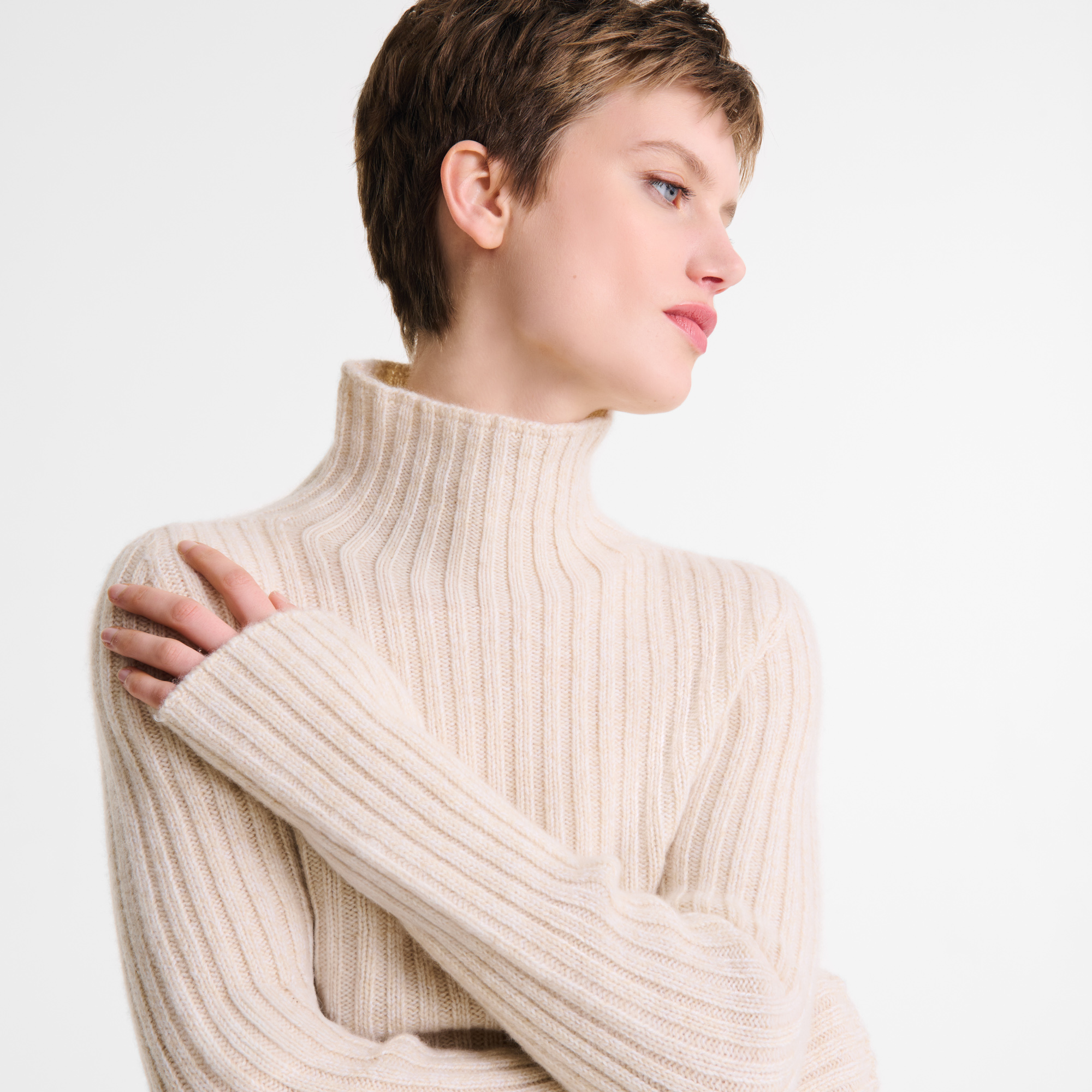 High neck sweater